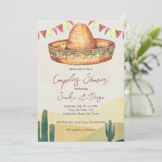 Mexikanische Paardusche Einladung (Stehend Vorderseite)