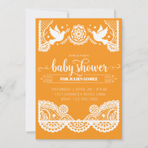 Mexikanische Papel-Picado-Baby-Shower-Einladung Einladung