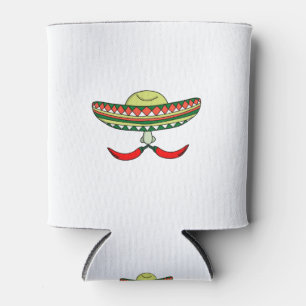 Mexikanische Paprikaschoten Mustache Dosenkühler