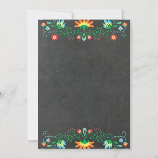 Mexikanische Party Abschluss Einladungskarte Einladung (Rückseite)