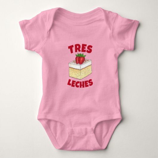 mexikanische Pastel de Tres Leches Cake Baking Des Baby Strampler (Vorderseite)