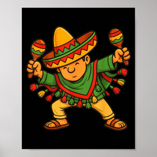 mexikanische Person cinco de mayo  Poster (Vorne)