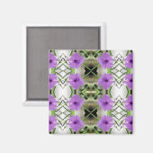 Mexikanische Petunien und Latticework Magnet (Vorderseite/Rückseite)