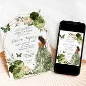 Mexikanische Prinzessin Butterfly Salbeigrün Quinc Einladung