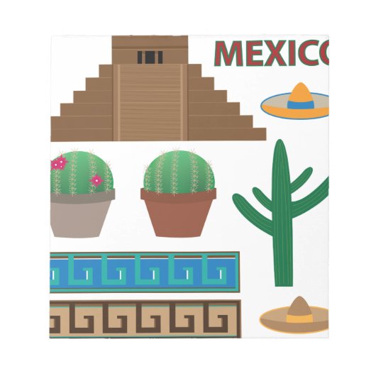 mexikanische Pyramide Notizblock (Vorderseite)