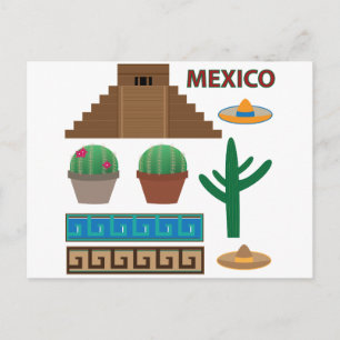 mexikanische Pyramide Postkarte
