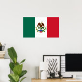 Mexikanische Republik Flag 1835, Mexicanos Latino Poster (Heimbüro)