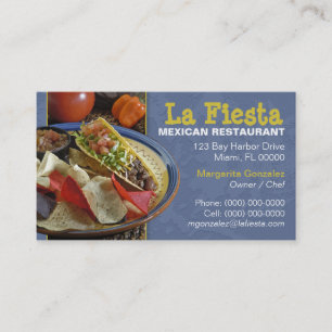 Mexikanische Restaurantgewerbe-Karte Visitenkarte