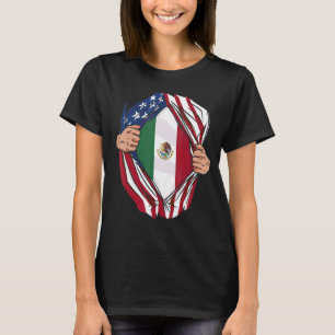 Mexikanische Roots Grow USA Mexiko Herz Mex Vi T-Shirt
