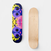 Mexikanische rosa Folklorekunst Skateboard (Vorderseite)