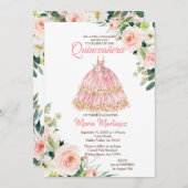 Mexikanische Rose der Flora  Einladung (Vorne/Hinten)