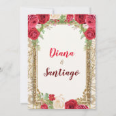 Mexikanische Rose Gemeinsamer Geburtstag für Jung Einladung (Rückseite)