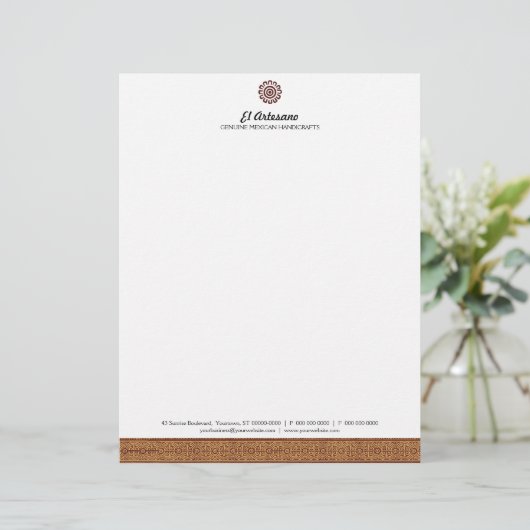 mexikanische Rose Letterhead Briefbogen (Stehend Vorderseite)