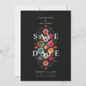 Mexikanische Rustikale Moderne Flora Rancho QR Hoc Save The Date (Vorderseite)