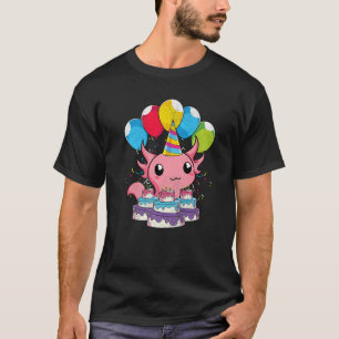 mexikanische Salamander Geburtstagsparty Amphibien T-Shirt