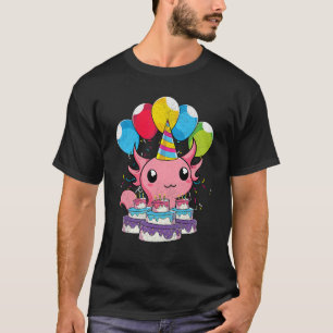 mexikanische Salamander Geburtstagsparty Amphibien T-Shirt
