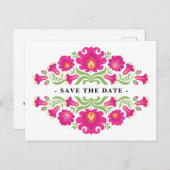 Mexikanische Save the Date-Postkarte Postkarte (Vorne/Hinten)