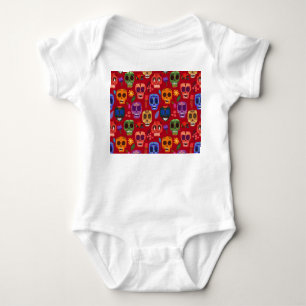 Mexikanische Schädel: Tag der Toten Baby Strampler