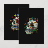 mexikanische Schädellotterie Einladung (Vorne/Hinten)