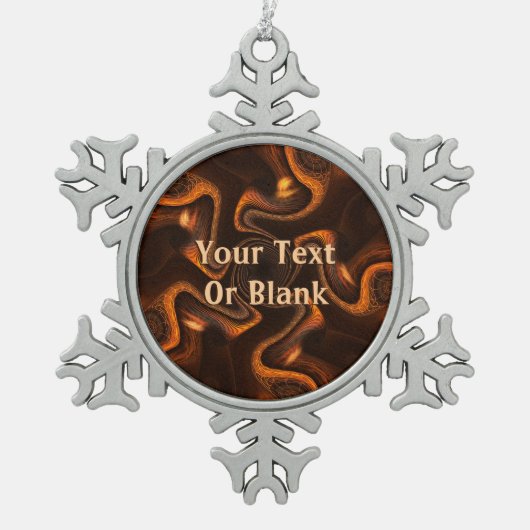 Mexikanische Schokolade Schneeflocken Zinn-Ornament (Vorderseite)