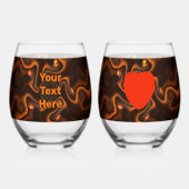 Mexikanische Schokolade Weinglas Ohne Stiel (Rückseite)