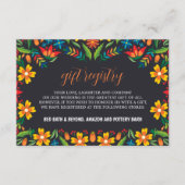 Mexikanische Schwarz-Flora-farbene Botanische Hoch Begleitkarte (Vorderseite)