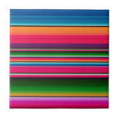 mexikanische Serape Blanket Streifen farbenfrohe G Fliese (Vorderseite)