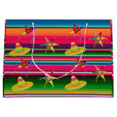 Mexikanische Serape Blanket Streifen Mexiko Weihna Große Geschenktüte (Vorderseite)