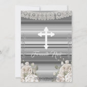 Mexikanische Silber Fiesta Boy Taufe und Geburtsta Einladung (Rückseite)