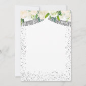 Mexikanische Silberkarroboter-Taufe und Geburtstag Einladung (Rückseite)