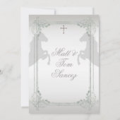 Mexikanische Silberschwingentaufe & Dritter Geburt Einladung (Rückseite)