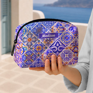 Mexikanische sizilianische mediterrane violette bl waschbeutel