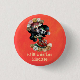 Mexikanische Skeleton Motherly Liebe Button
