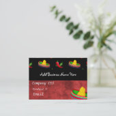 MEXIKANISCHE Sombrero-Visitenkarte Visitenkarte (Stehend Vorderseite)