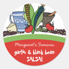 mexikanische Southwestern food Geschenksticker Runder Aufkleber