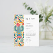 mexikanische Speisekarte für das Brautparty Fiesta (Stehend Vorderseite)