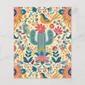 mexikanische Speisekarte für das Brautparty Fiesta (Rückseite)