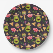 mexikanische Spicy Fiesta Papierplatte Pappteller (Vorderseite)