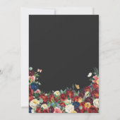 mexikanische Stickerei Butterfly Floral Quinceaner Einladung (Rückseite)