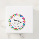 mexikanische Stickerei - farbenfrohe Runde Geschenkanhänger (Beispiel)