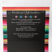 mexikanische Stickerei Floral Rug Wedding Tri-Fold Dreifach Gefaltete Einladung (Innen Erste Seite)