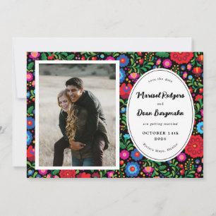 Mexikanische Stickerei Foto Save-the-Date Save The Date