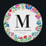 mexikanische Stickerei Mit Monogramm Hochzeit Schneidebrett<br><div class="desc">Inspiriert durch die farbenfrohe Stickerei einheimischer mexikanischer Handwerker,  ist dieses Glas-Schneidebrett ein schönes Geschenk für die Neuvermählten,  die ihren neuen Familiennamen und ihren neuen Hochzeitstag feiern.</div>