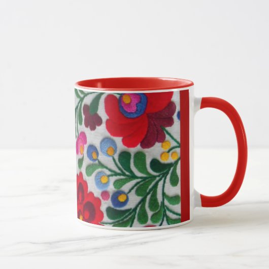 Mexikanische Stickereien Tasse Kaffee Tea Cup (Rechts)