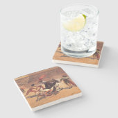 Mexikanische Stierkampfarena (von Frederic Remingt Steinuntersetzer (Seitenansicht)