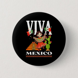 Mexikanische Stolzflagge Mexiko Wurzeln Erbe Mexik Button