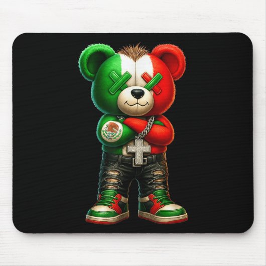 Mexikanische Straßenbär-Kunst Mousepad (Vorne)