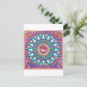 mexikanische String Art Geometric Sun Postkarte (Stehend Vorderseite)