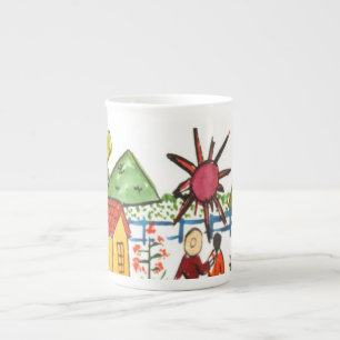 Mexikanische Szenen-Kaffee-Tasse Porzellantasse