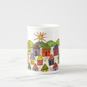 Mexikanische Szenen-Kaffeetasse Porzellantasse